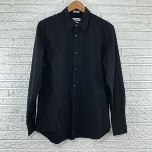 Calvin Klein Modern Fit Pinstriped Dress Shirt